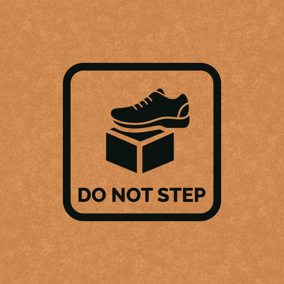Do not step packaging mark icon symbol vector