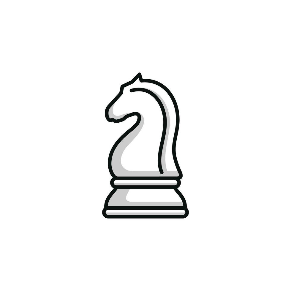 Knight chess icon isolated on white background vector