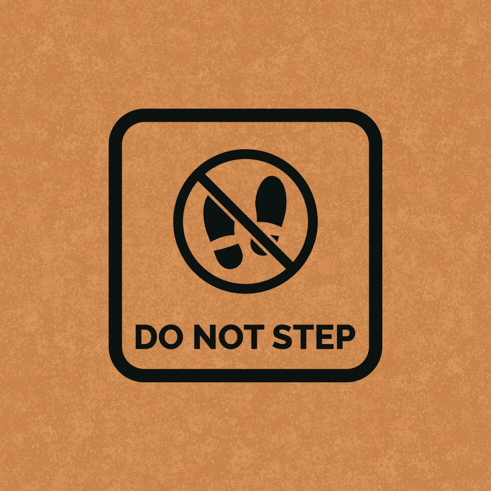 Do not step packaging mark icon symbol vector