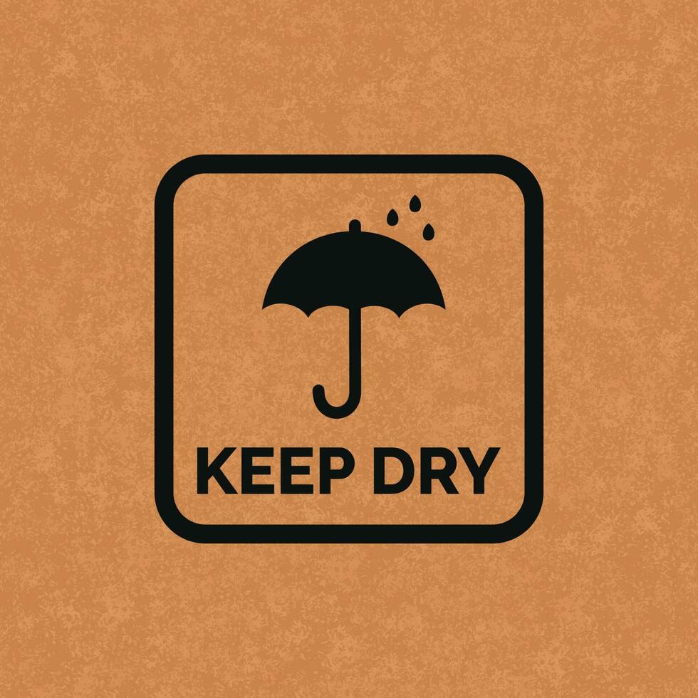 Keep dry packaging mark icon symbol vector