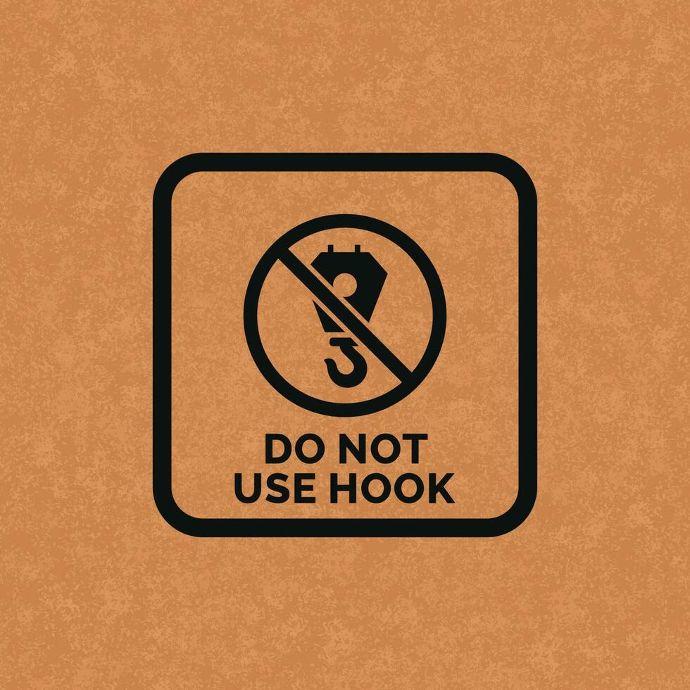 Do not use hooks packaging mark icon symbol vector