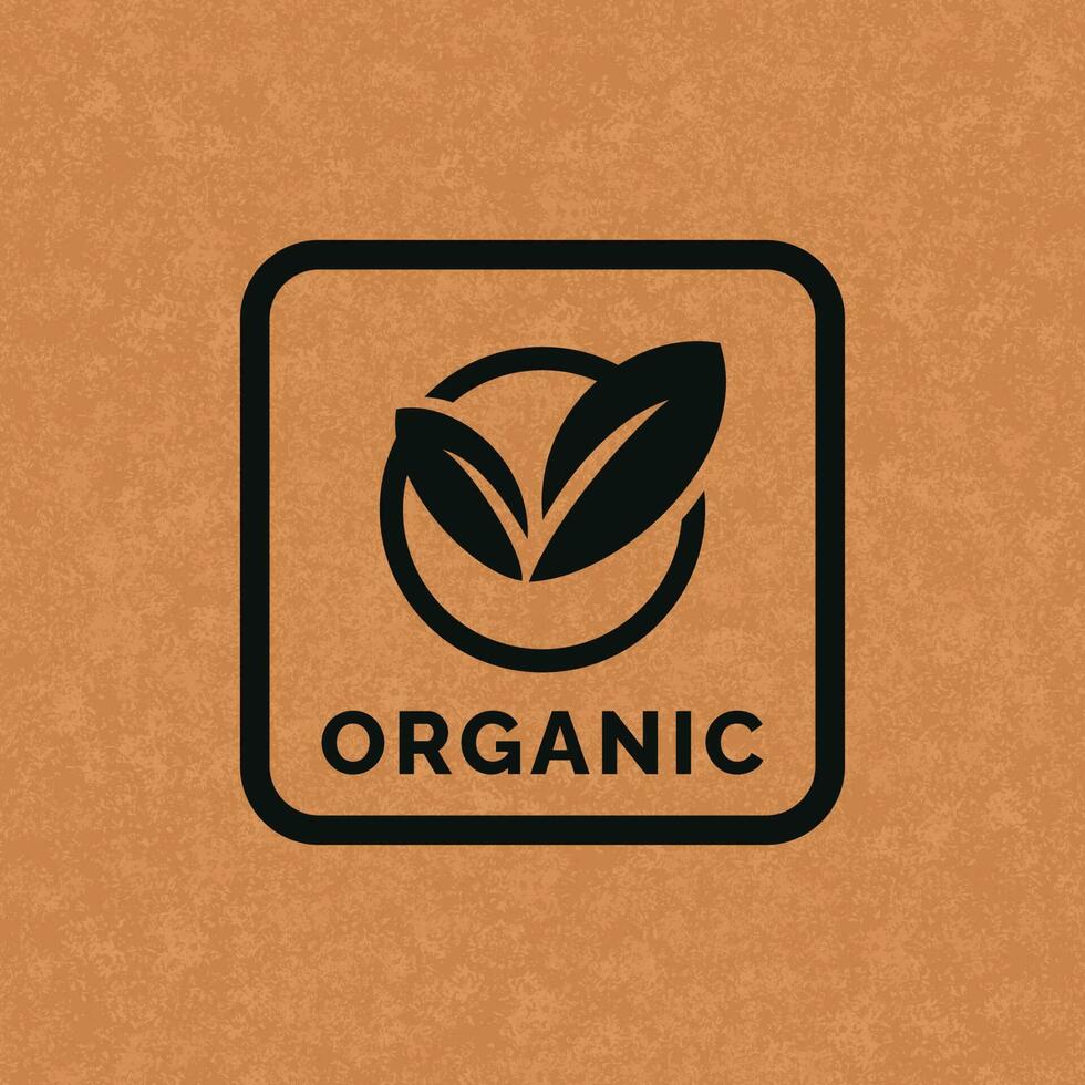 Organic packaging mark icon symbol vector