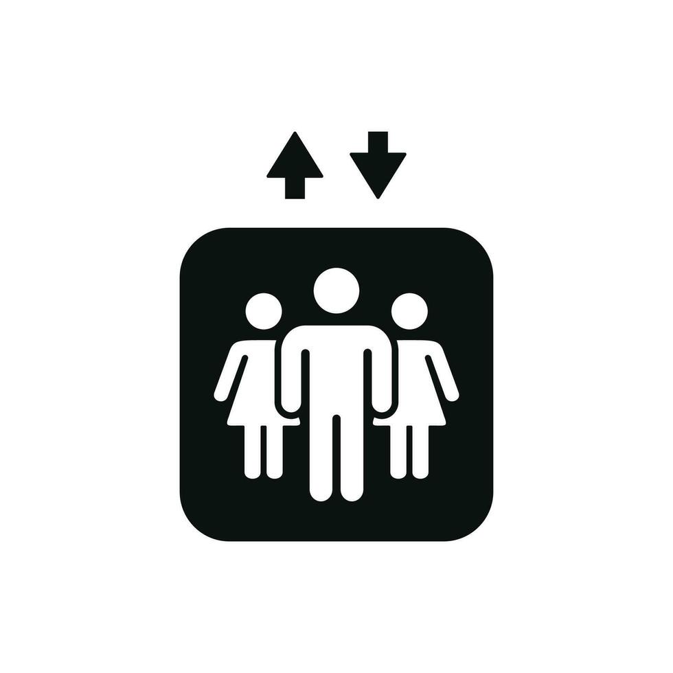 Elevator lift symbol icon isolated on white background vector