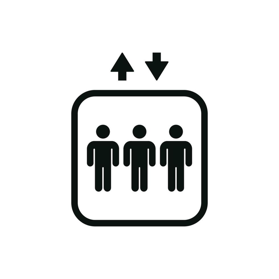 Elevator lift symbol icon isolated on white background vector