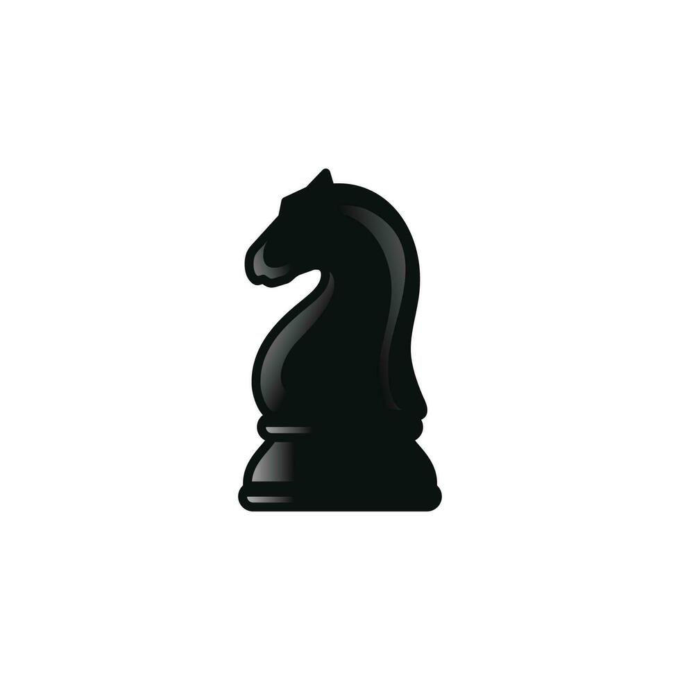 Knight chess icon isolated on white background vector