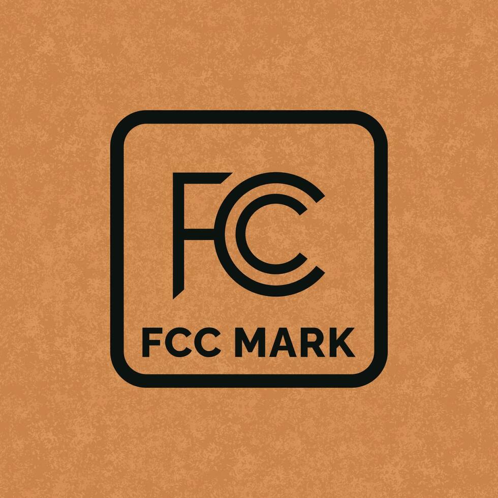 FCC packaging mark icon symbol vector