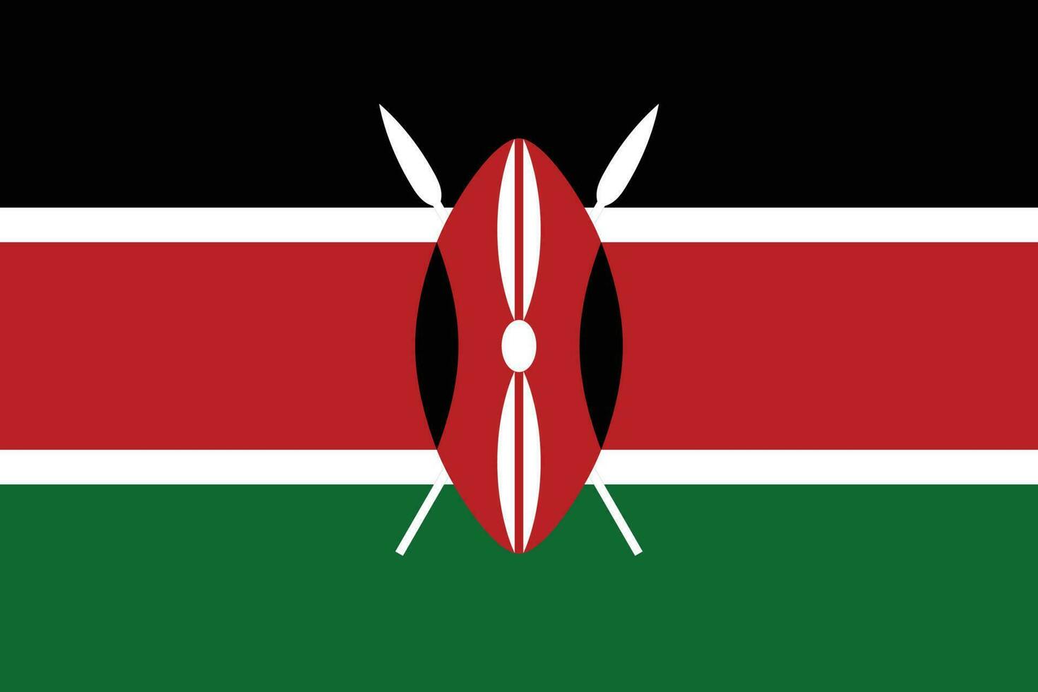 Flag of Kenya.National flag of Kenya vector