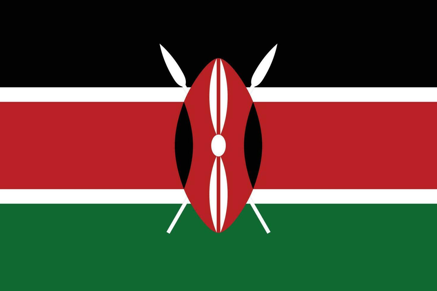 bandera de kenia.nacional bandera de Kenia vector