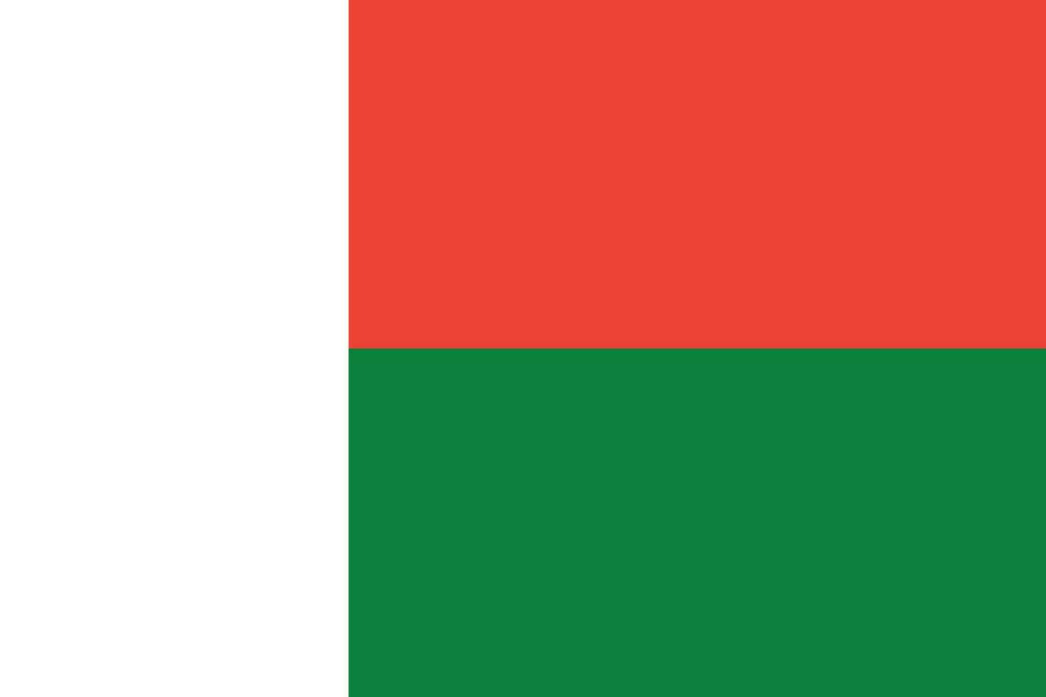 Flag of Madagascar.National flag of Madagascar vector