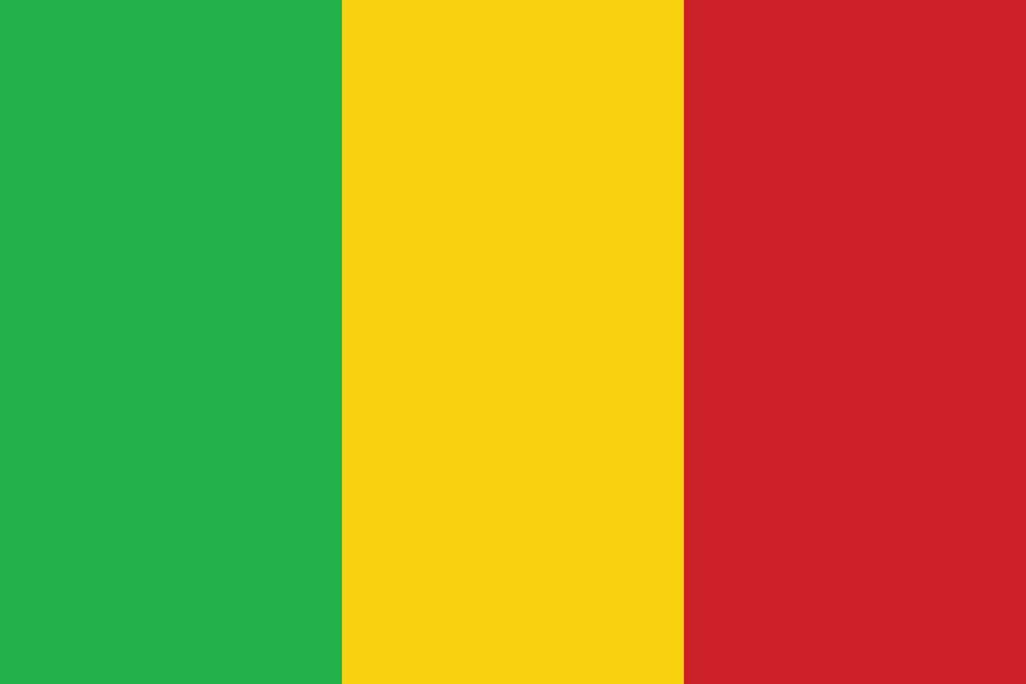 Flag of Mali.National flag of Mali vector