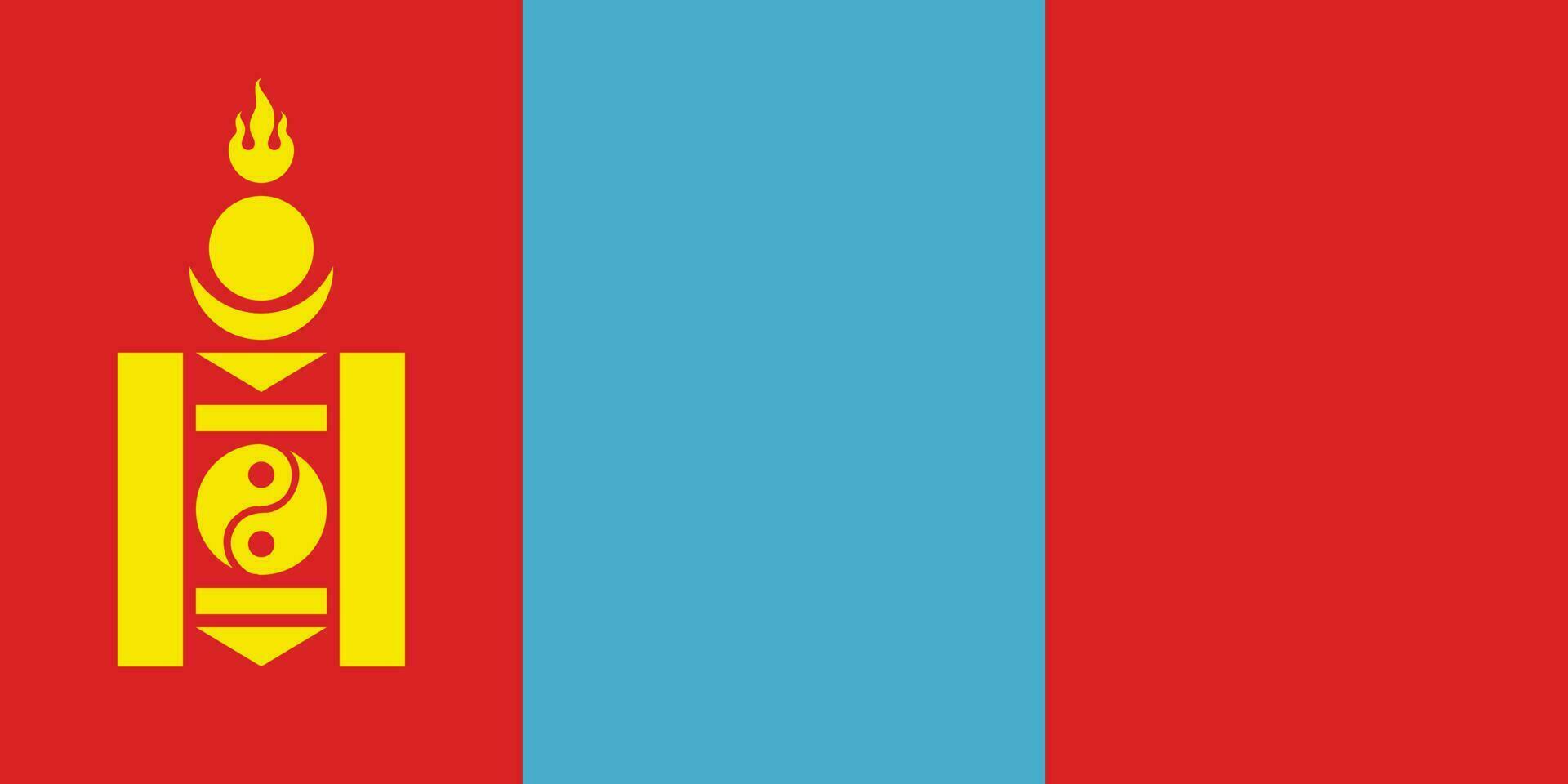 Flag of Mongolia.National flag of Mongolia vector