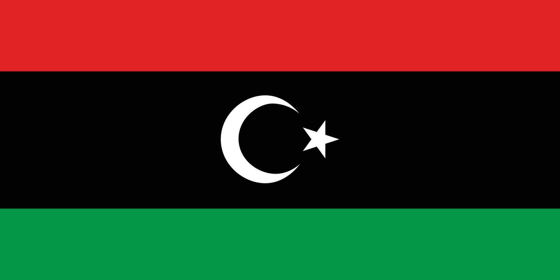 Flag of Libya.National flag of Libya vector