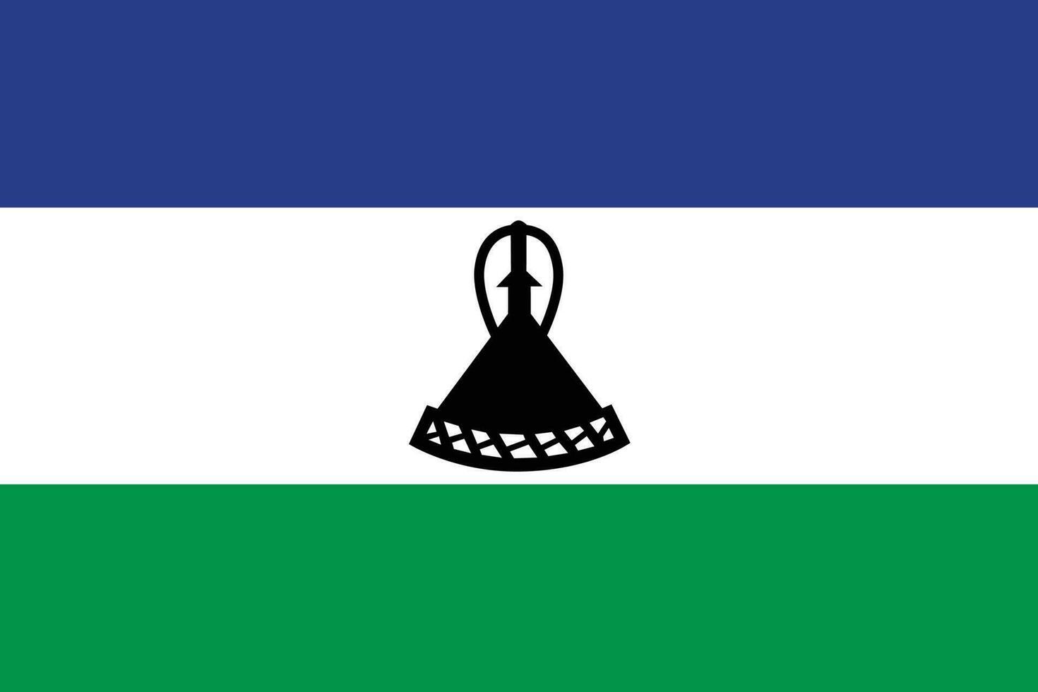 bandera de lesoto.nacional bandera de Lesoto vector