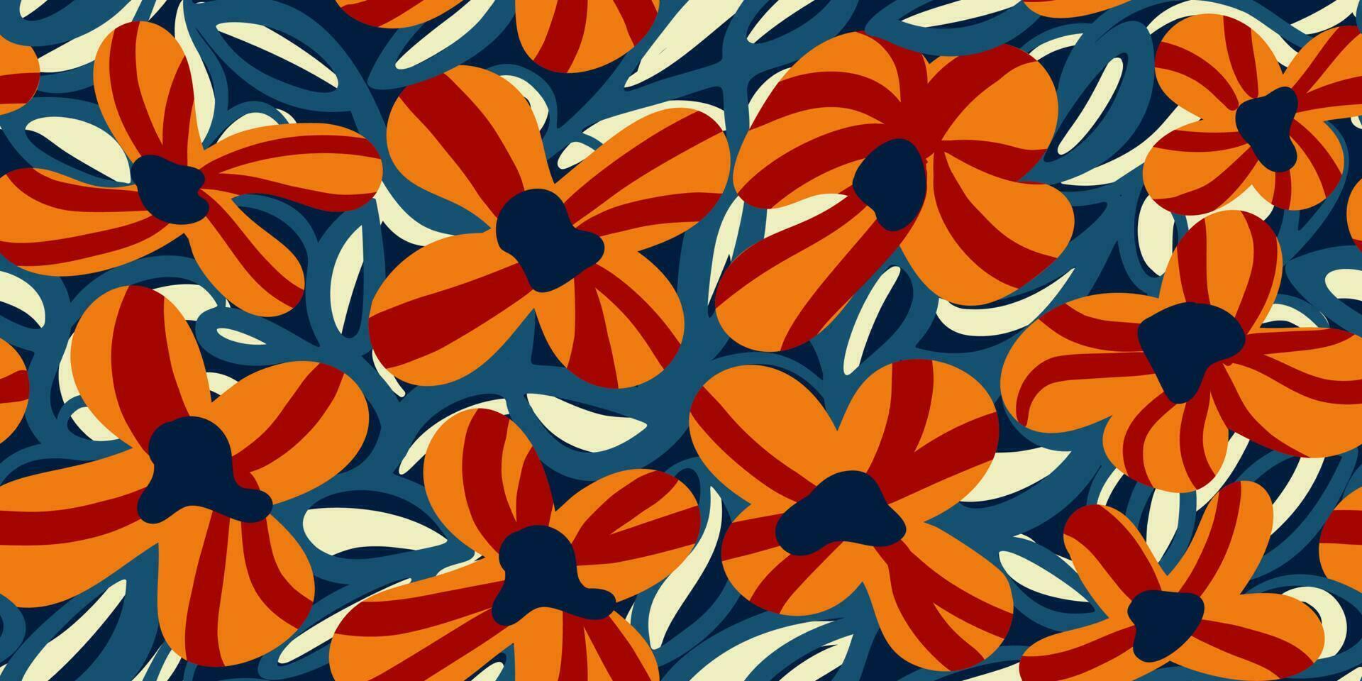 Beautiful Floral Seamless Patterns Vibrant, Retro, and Elegant Designs vector