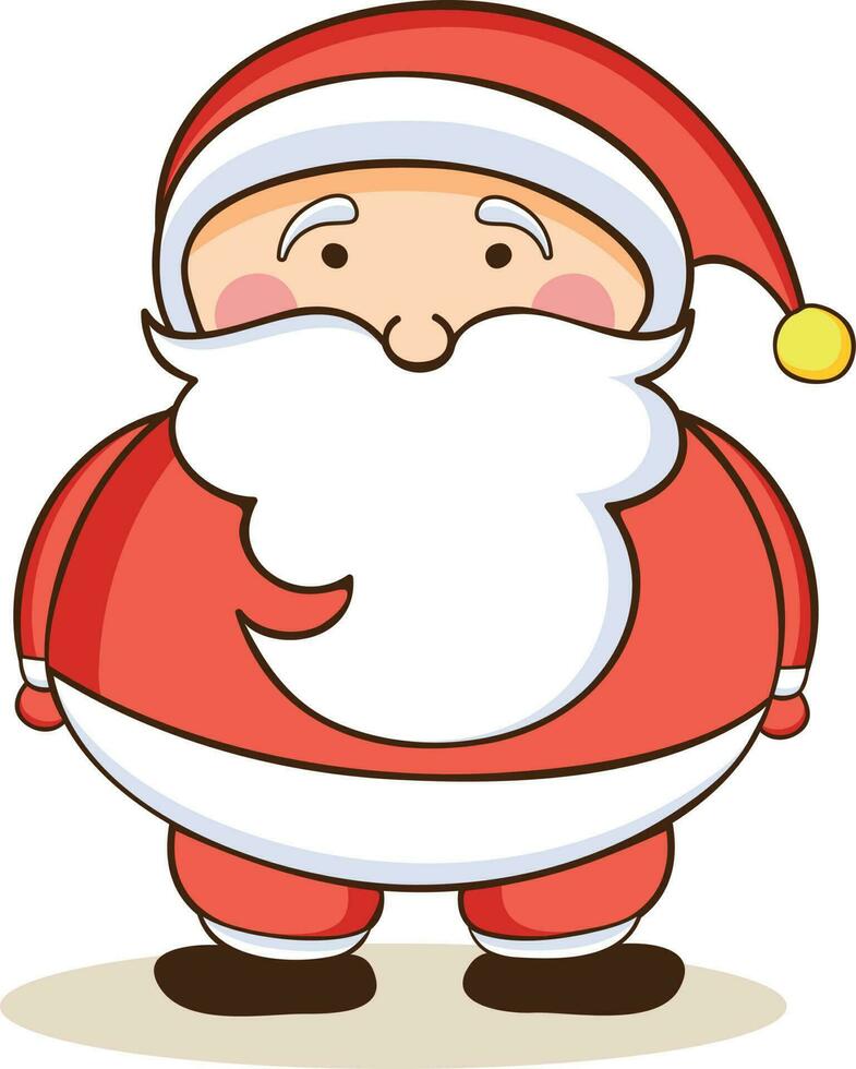 Cute cartoon character of Santa Claus. vector