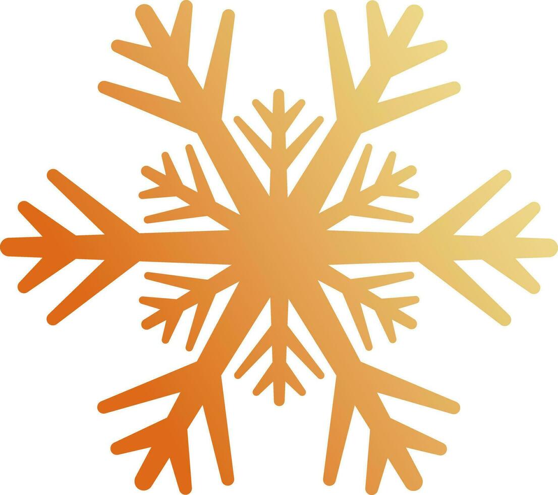 Creative snowflake in orange color. vector