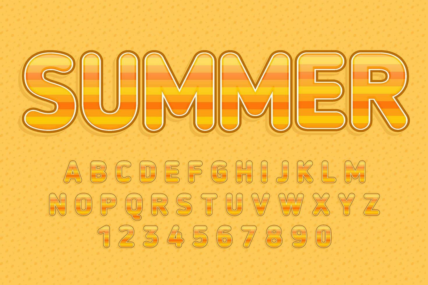 decorative editable summer text effect vector design