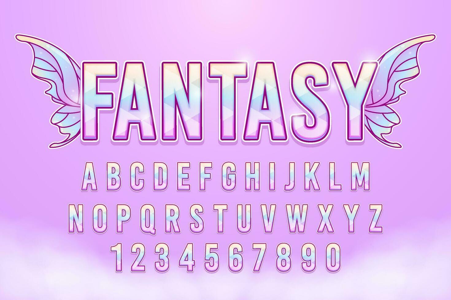 decorative fantasy editable text effect vector design