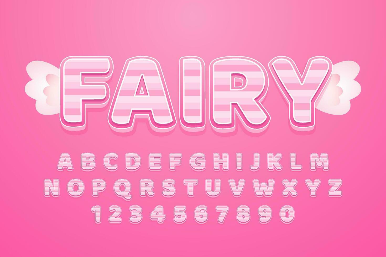 decorative editable fairy text effect vector design