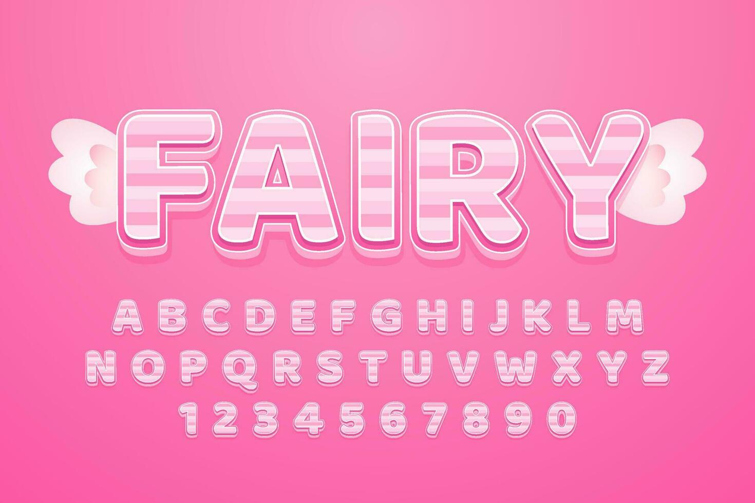 decorative editable fairy text effect vector design