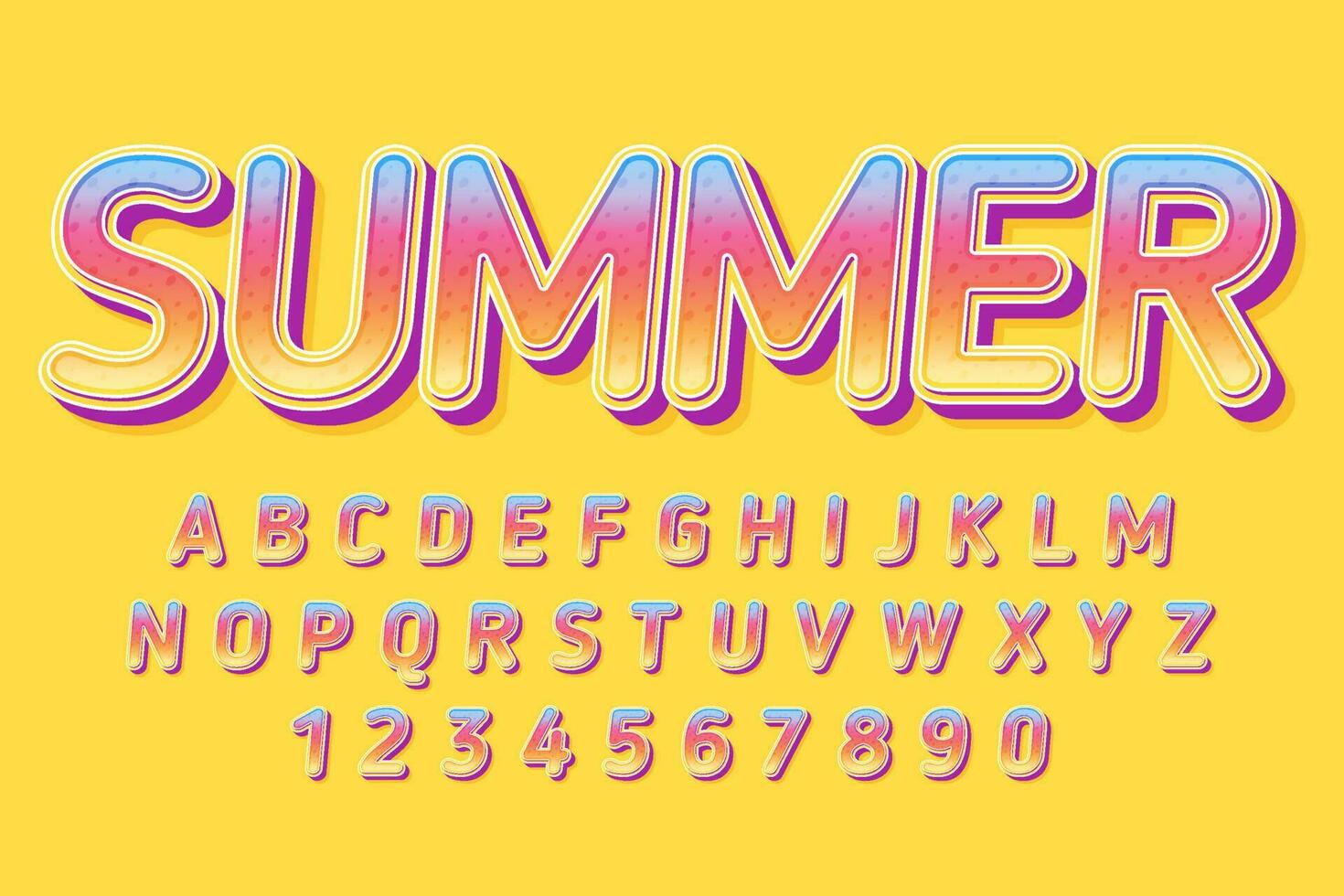 decorative editable summer text effect vector design
