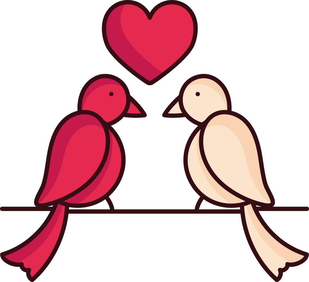 Love Birds Icon vector
