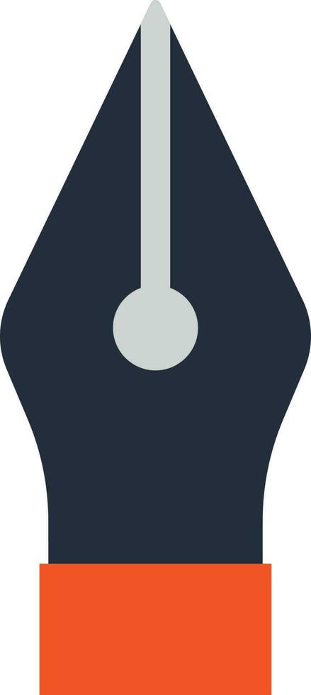 Color icon of fountain pen for writing purpose. vector