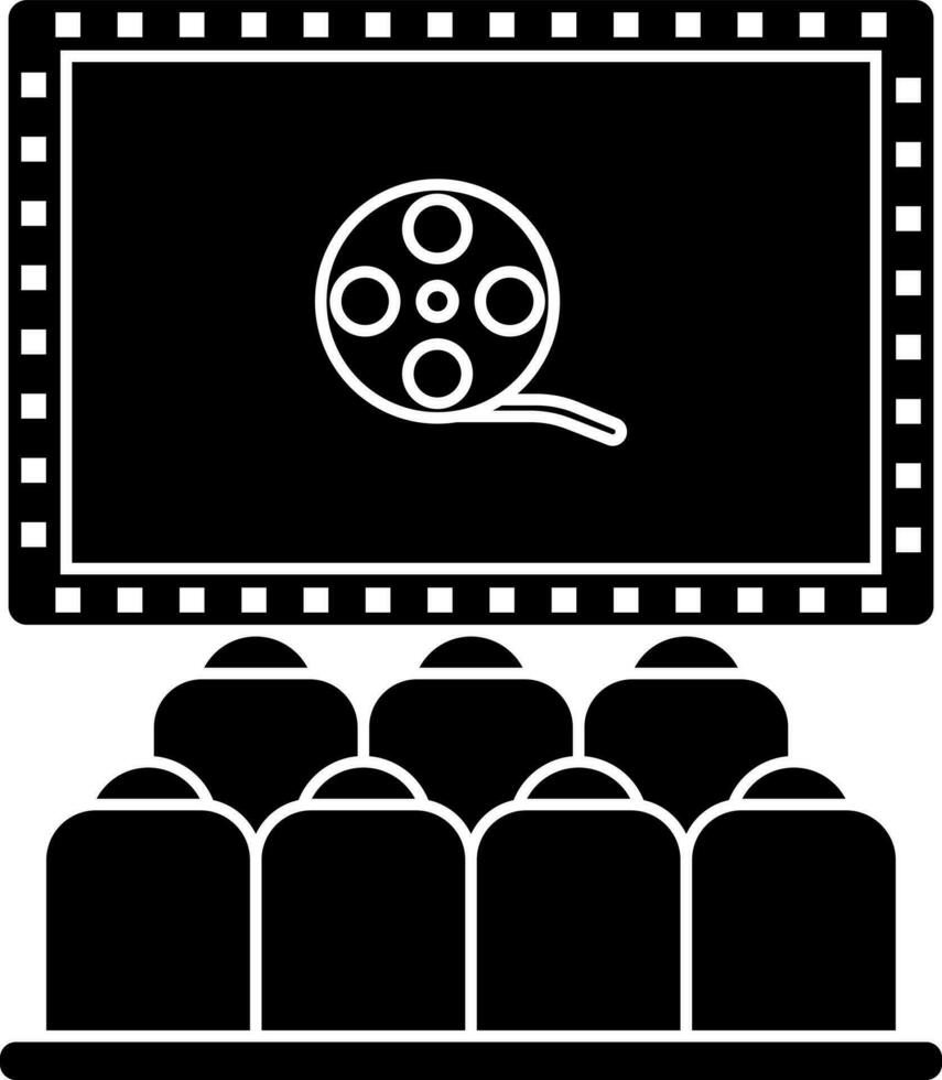 Vector illustration of cinema icon or symbol.