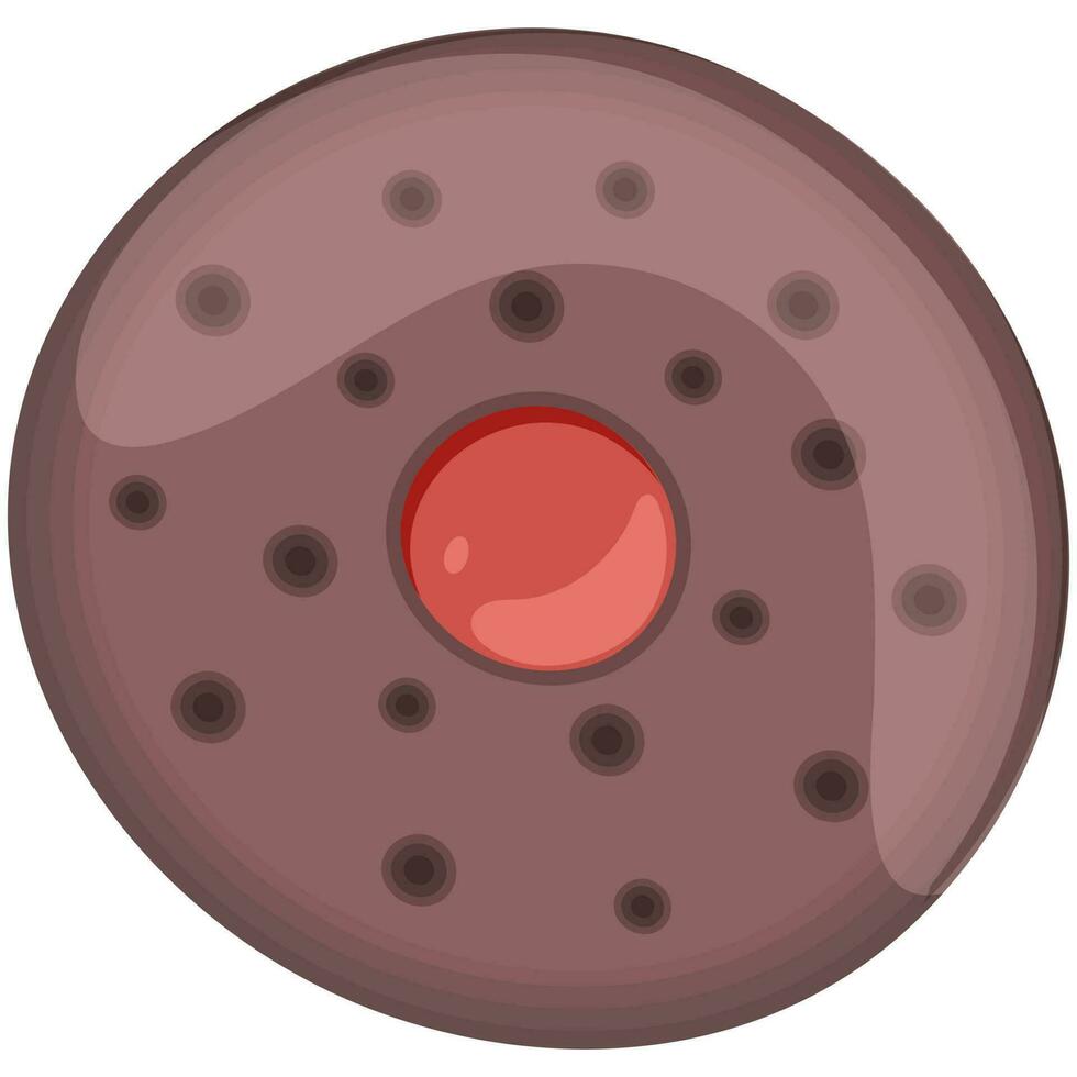 Brown and pink donut. vector