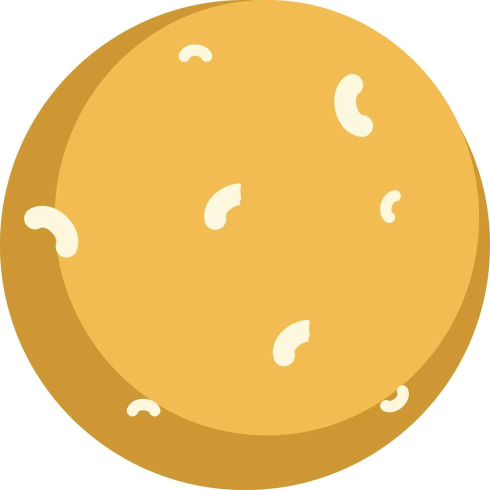 anacardo galletas o galletas icono en amarillo color. vector