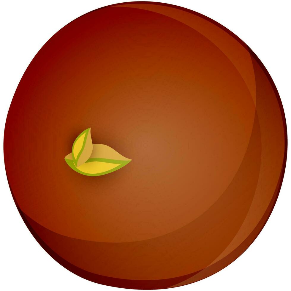 Shiny brown gulab jamun. vector