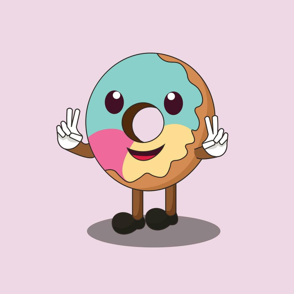 cute donut vector illustration