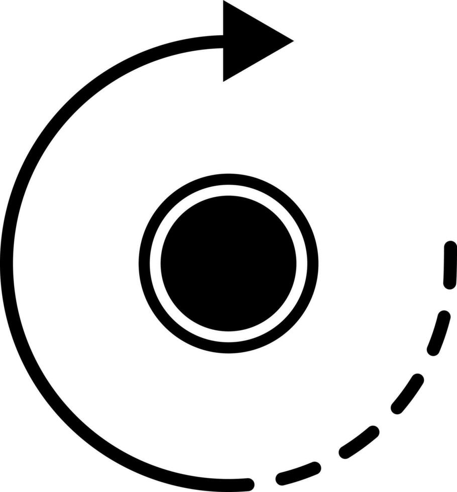 Illustration of rotate icon. vector