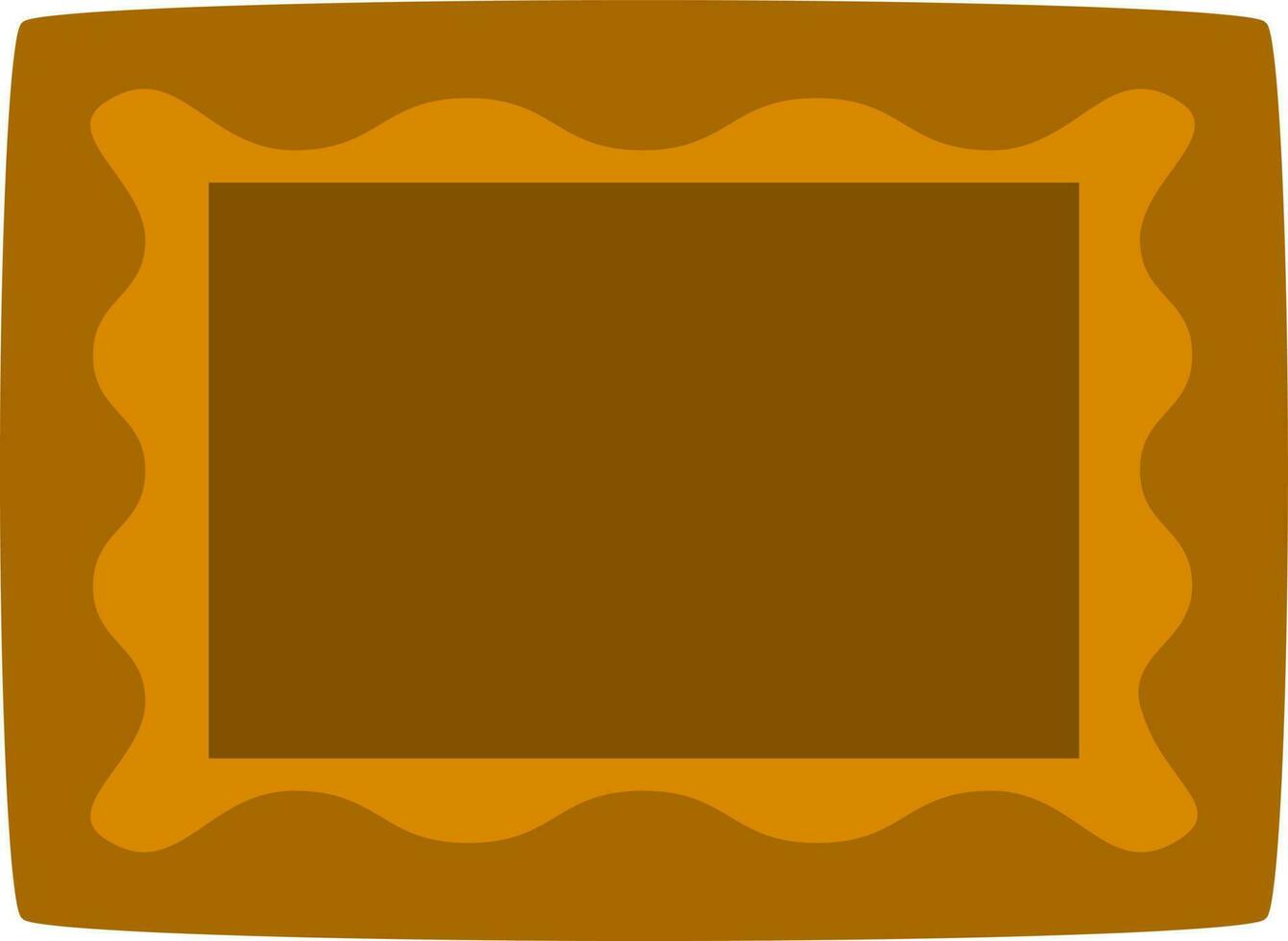 Illustration of Frame icon in brown color. vector