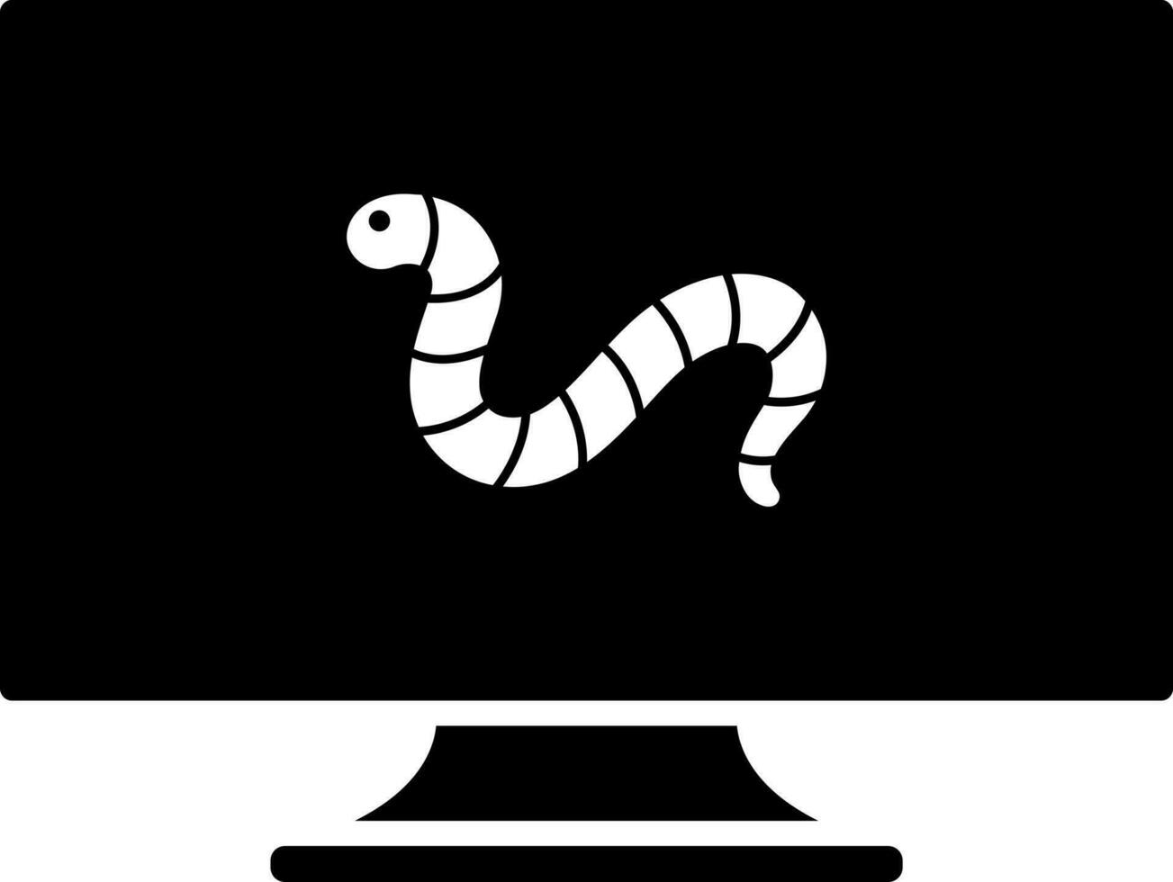 Computer virus icon or symbol. vector