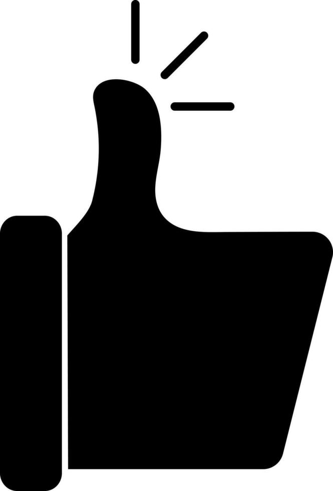 Vector illustration of like or thumb up icon.