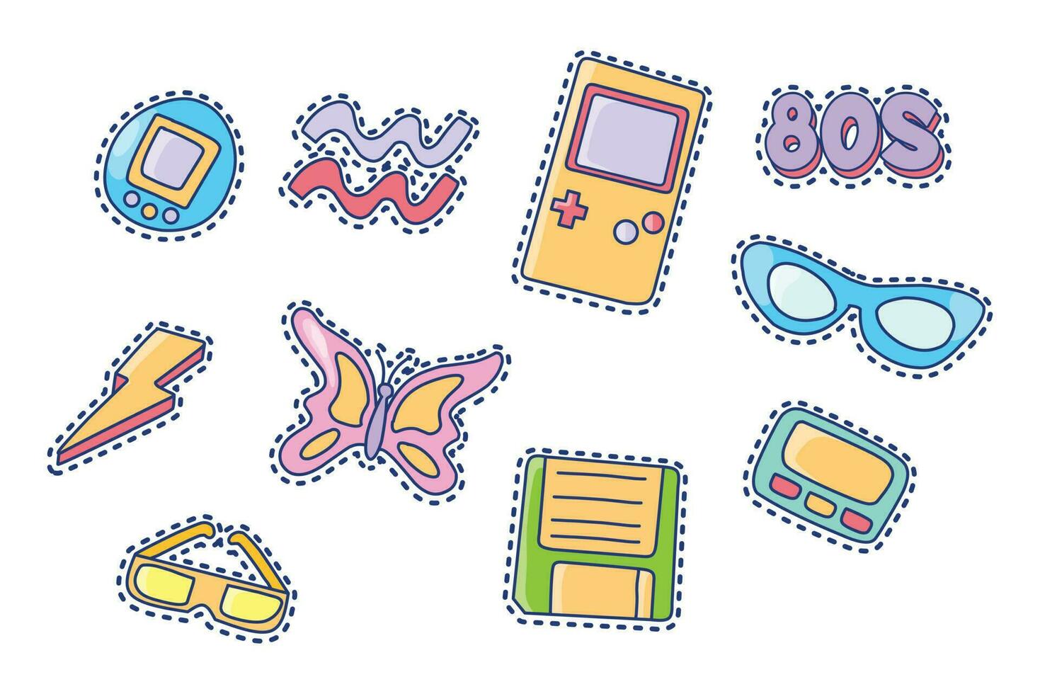 Classic Retro Good Vibe Sticker vector