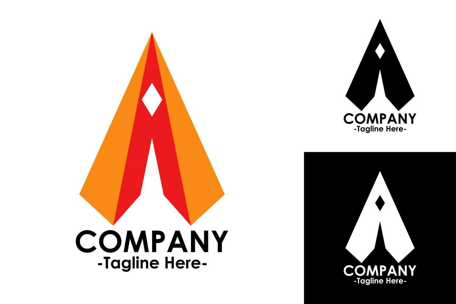 Unique logo initial letter A, modern and professional vector