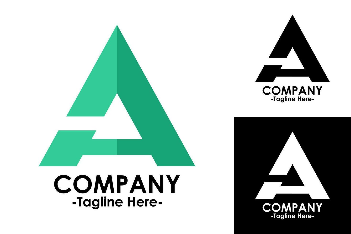 Unique logo initial letter A, modern and professional vector