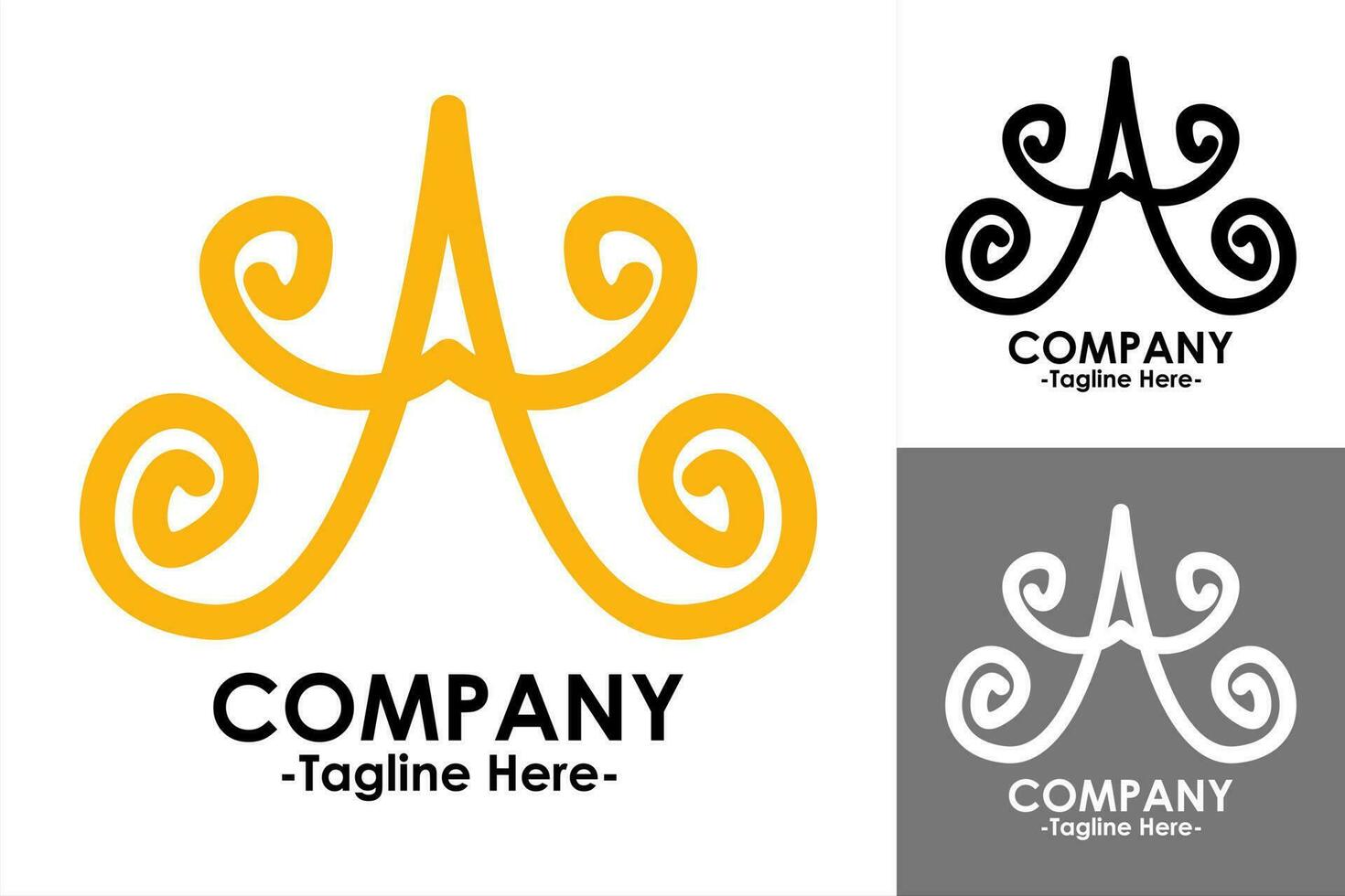 Unique, modern and elegant logo vector initial letter A