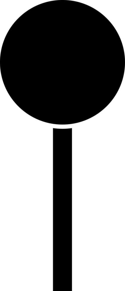 Lollipop Icon In Black Color. vector