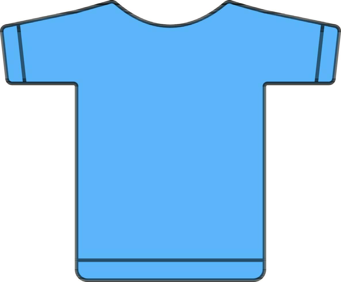 T-Shirt Icon Or Symbol In Blue Color. vector