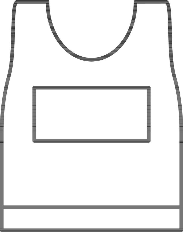Isolated Tank Top in Thin Line Art. vector