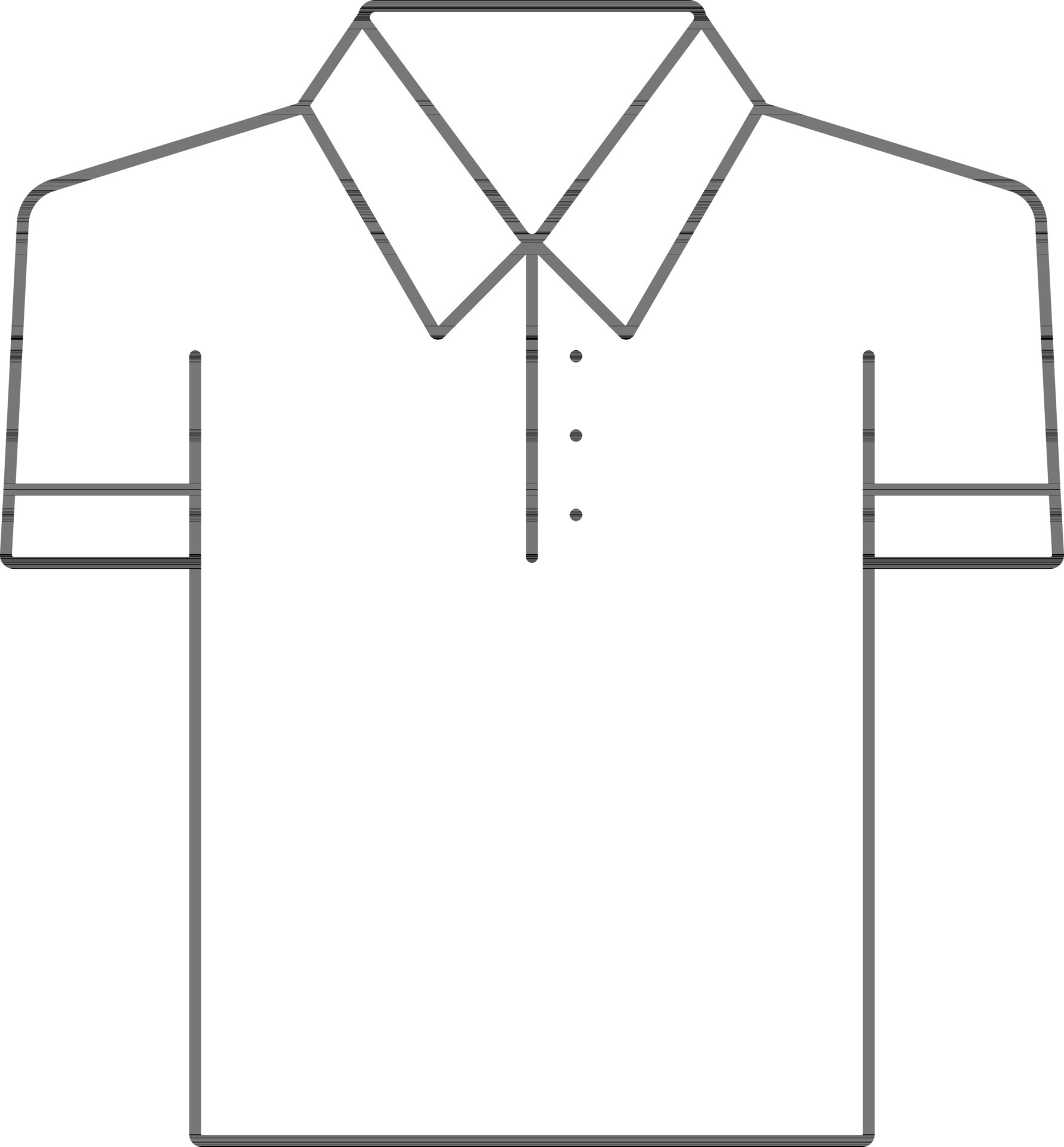 Black Outline Polo T shirt Icon. 24339821 Vector Art at Vecteezy