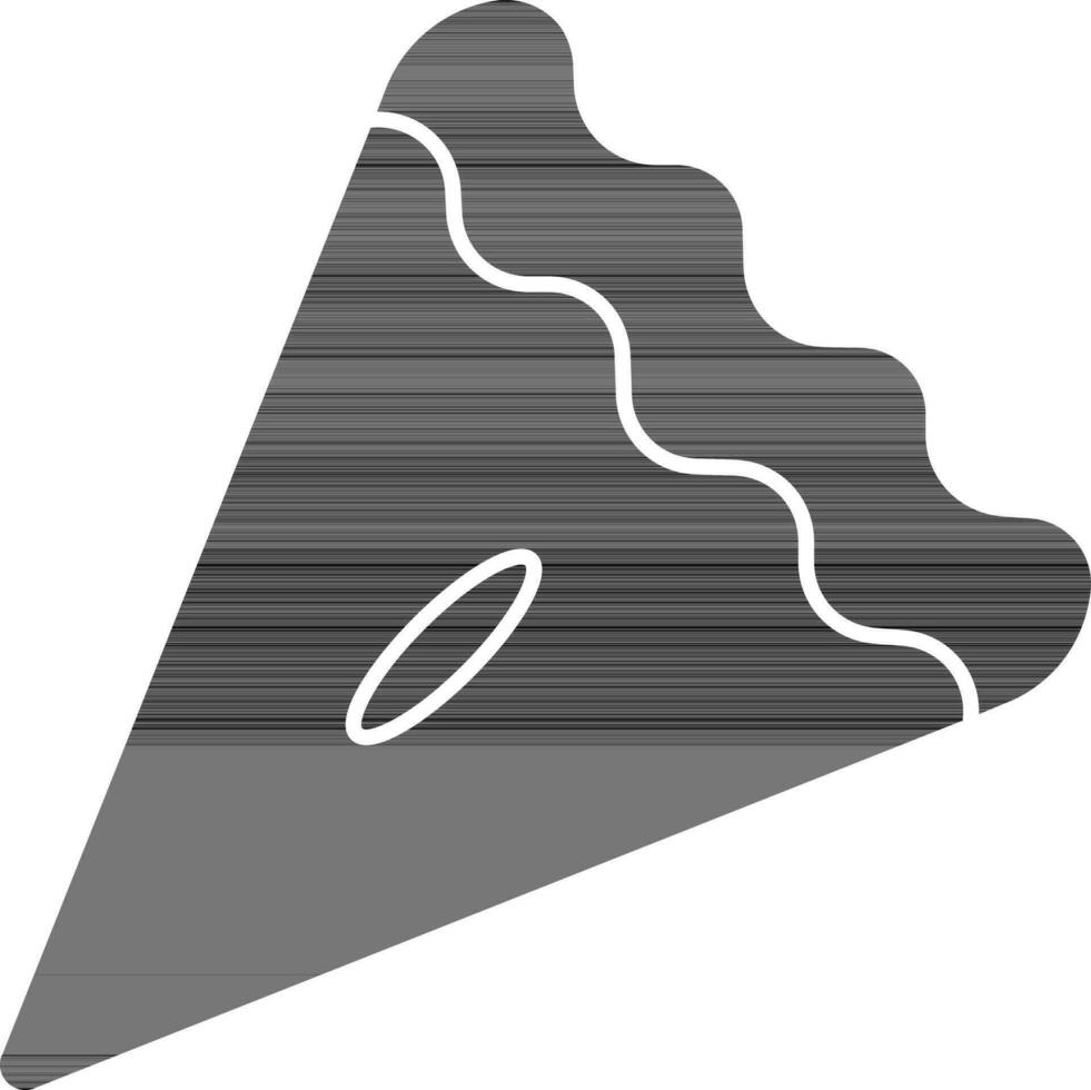 Pizza Slice Icon In Glyph Style. vector