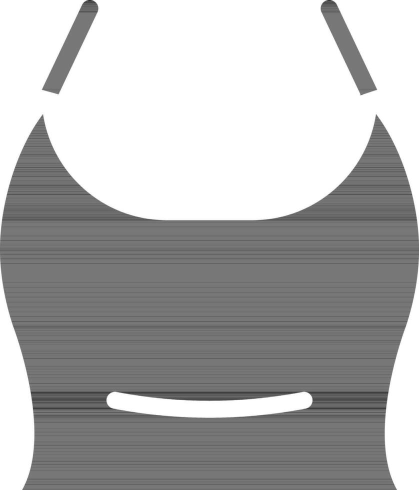 Glyph Female Undershirt Icon In Flat Style. vector