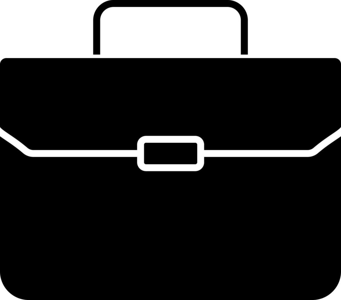 Briefcase Icon In Glyph Style. vector