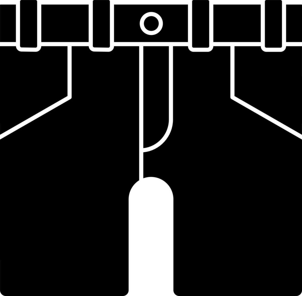 Short Pant Icon Or Symbol In Glyph Style. vector