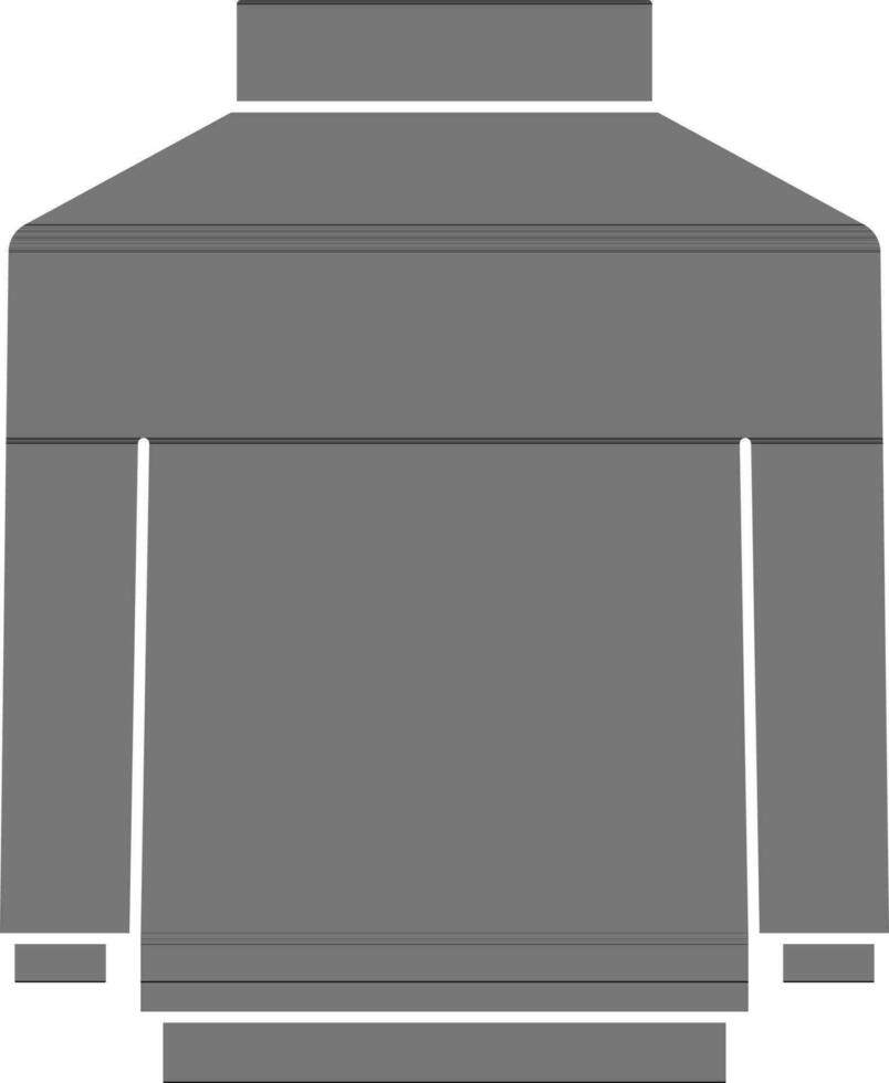 Turtleneck Sweater Icon In Black And White Color. vector