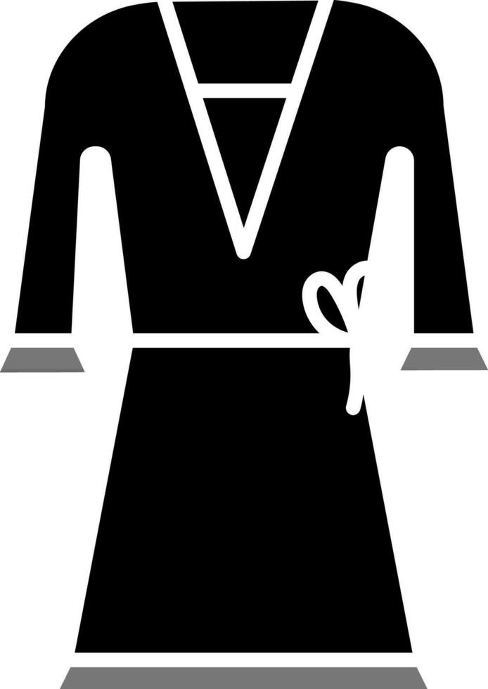 Illustration of Bathrobe Icon in Flat Style. vector